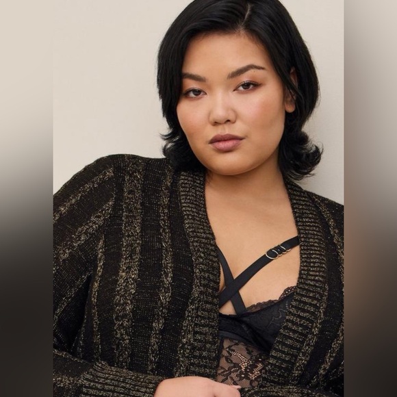 Cable Boyfriend Cardigan Sweater - Picture 2 of 9